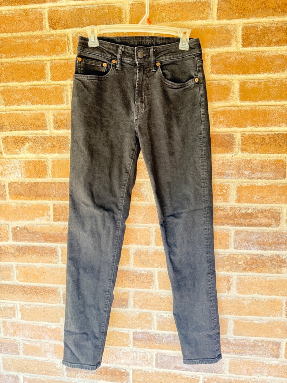 American Eagle Outfitters Air flex Black Slim Straight Jeans